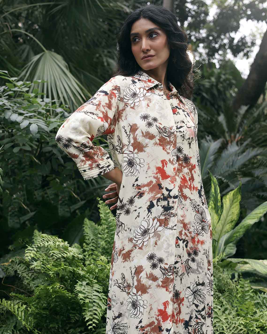 SEAGRASS LONG SHIRT DRESS