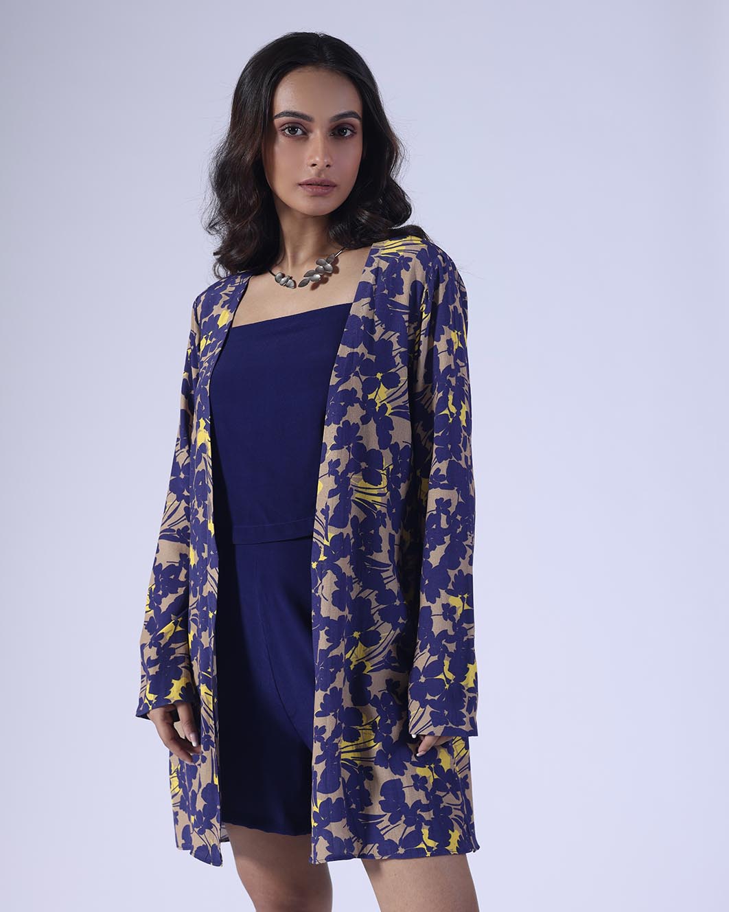 SPRING NAVY SHORTS SET WITH JACKET