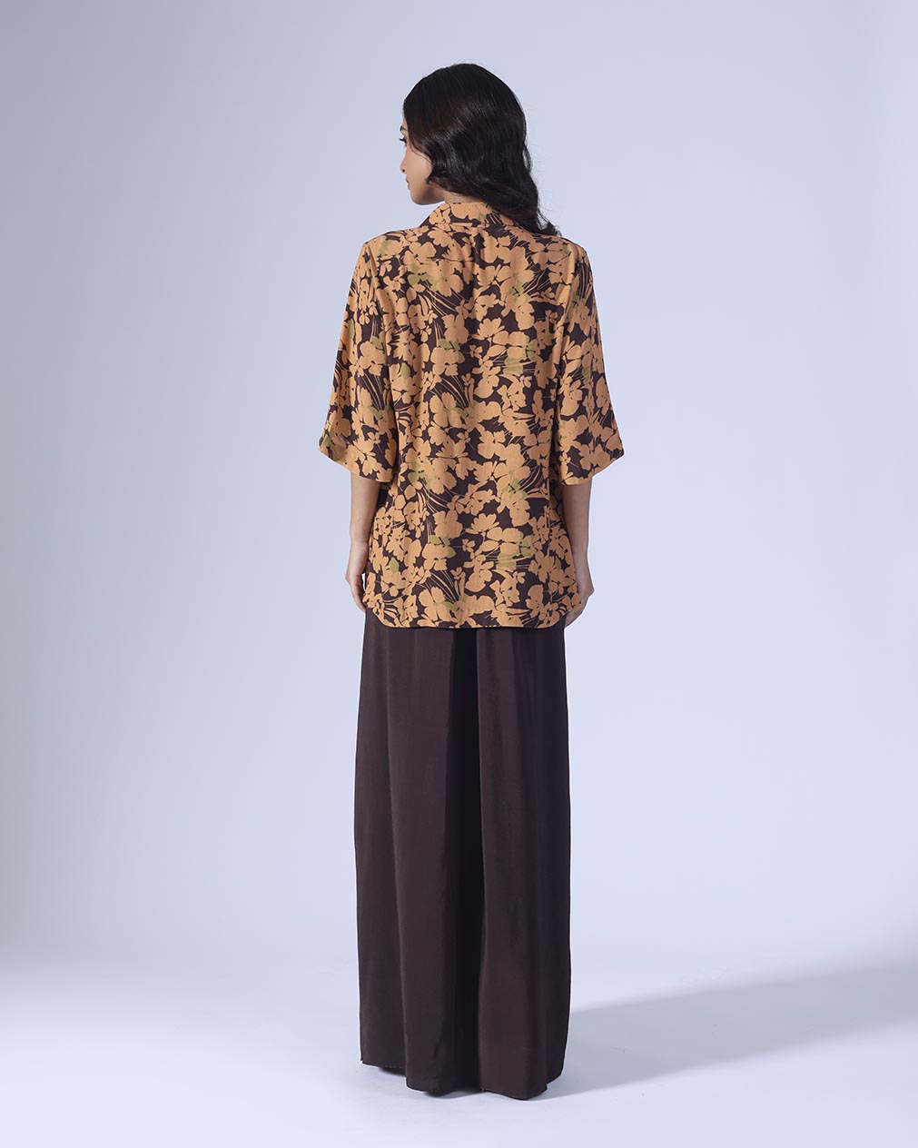 SPRING BROWN SKIRT SET