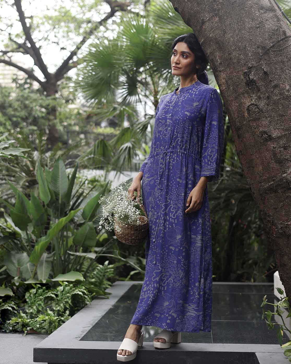 BOTANIC DRAWSTRING DRESS