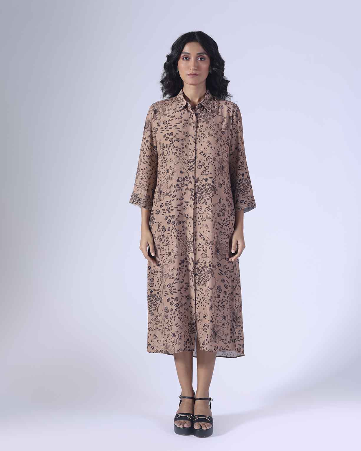 BOTANIC LONG SHIRT DRESS