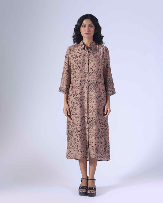 BOTANIC LONG SHIRT DRESS