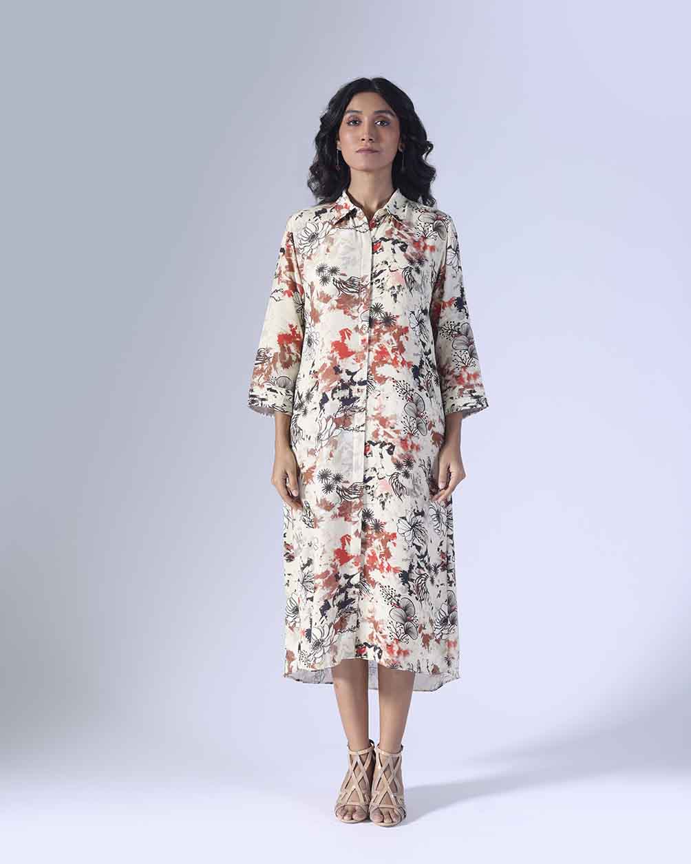 SEAGRASS LONG SHIRT DRESS