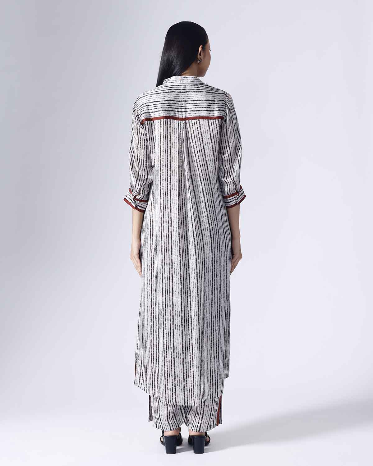 SHIBORI MONOCHROME LONG COORDINATED SET