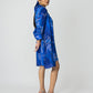 Marbled Blue Jacket with Slip Dress