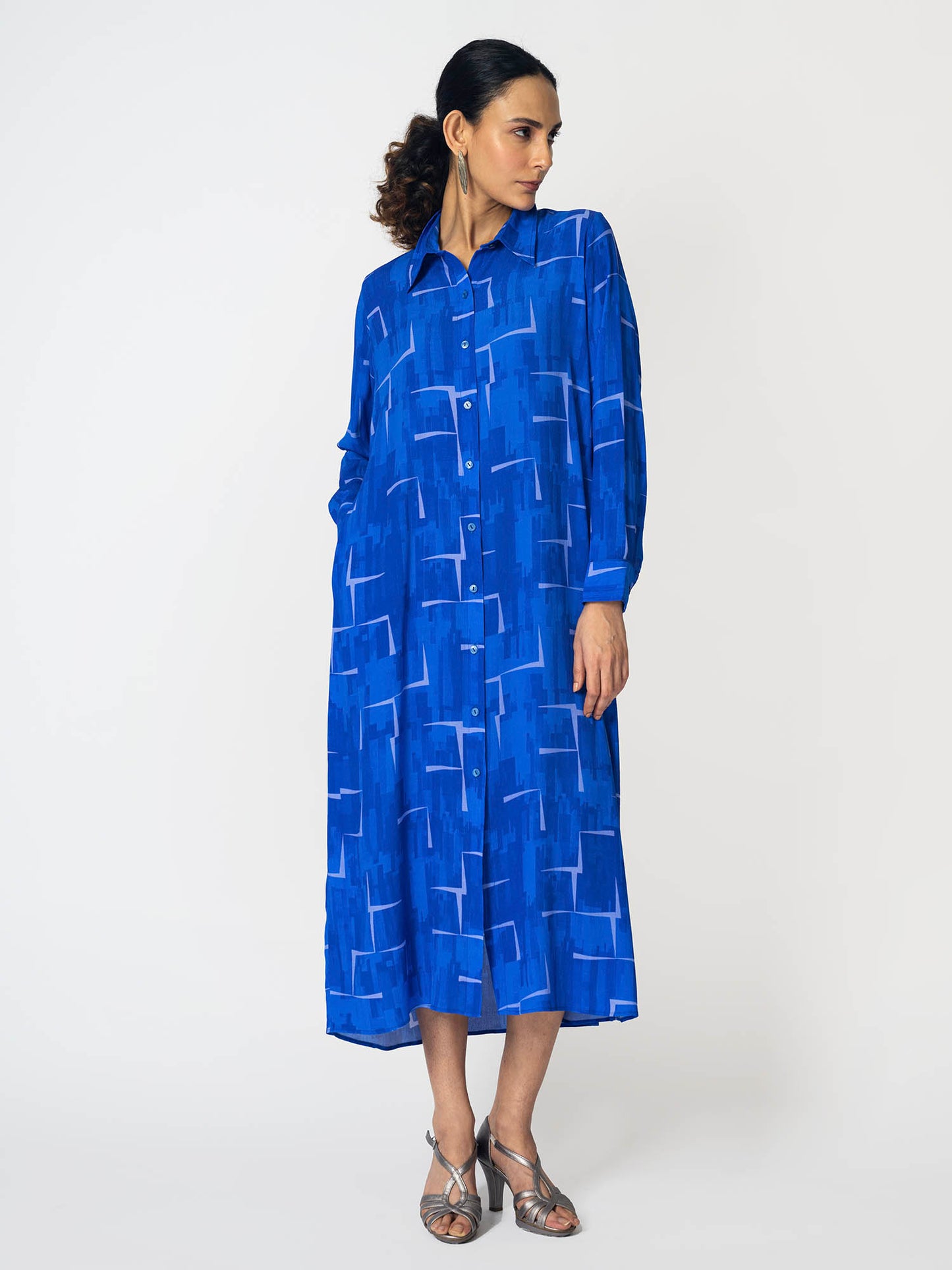 Brick Blue Long Dress