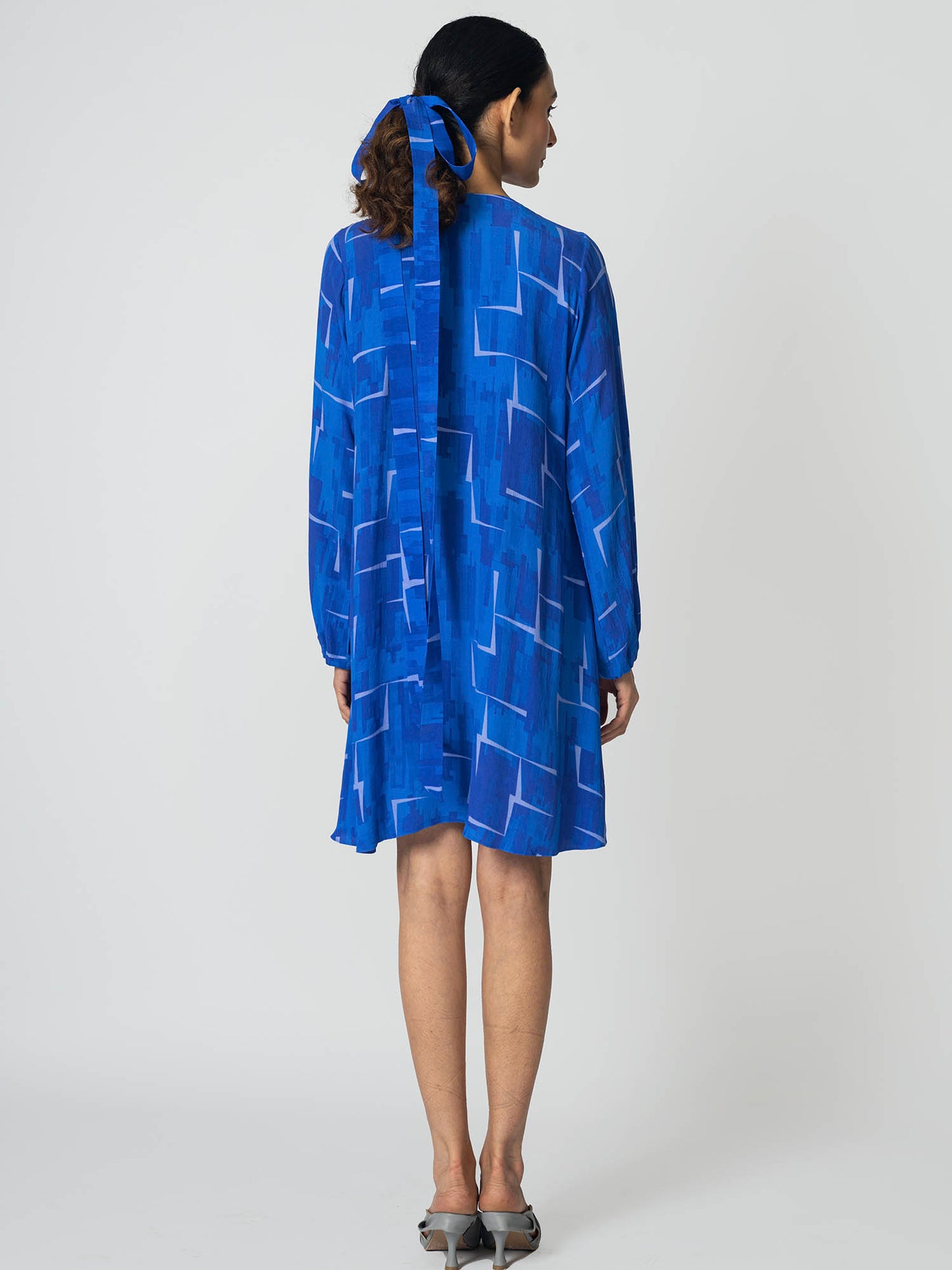 Brick Blue Shift Dress