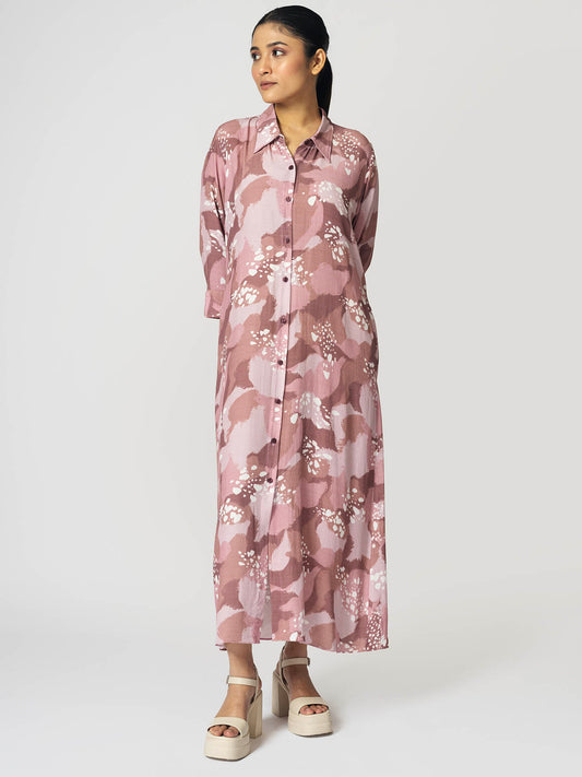 Dots Onion Pink Long Dress