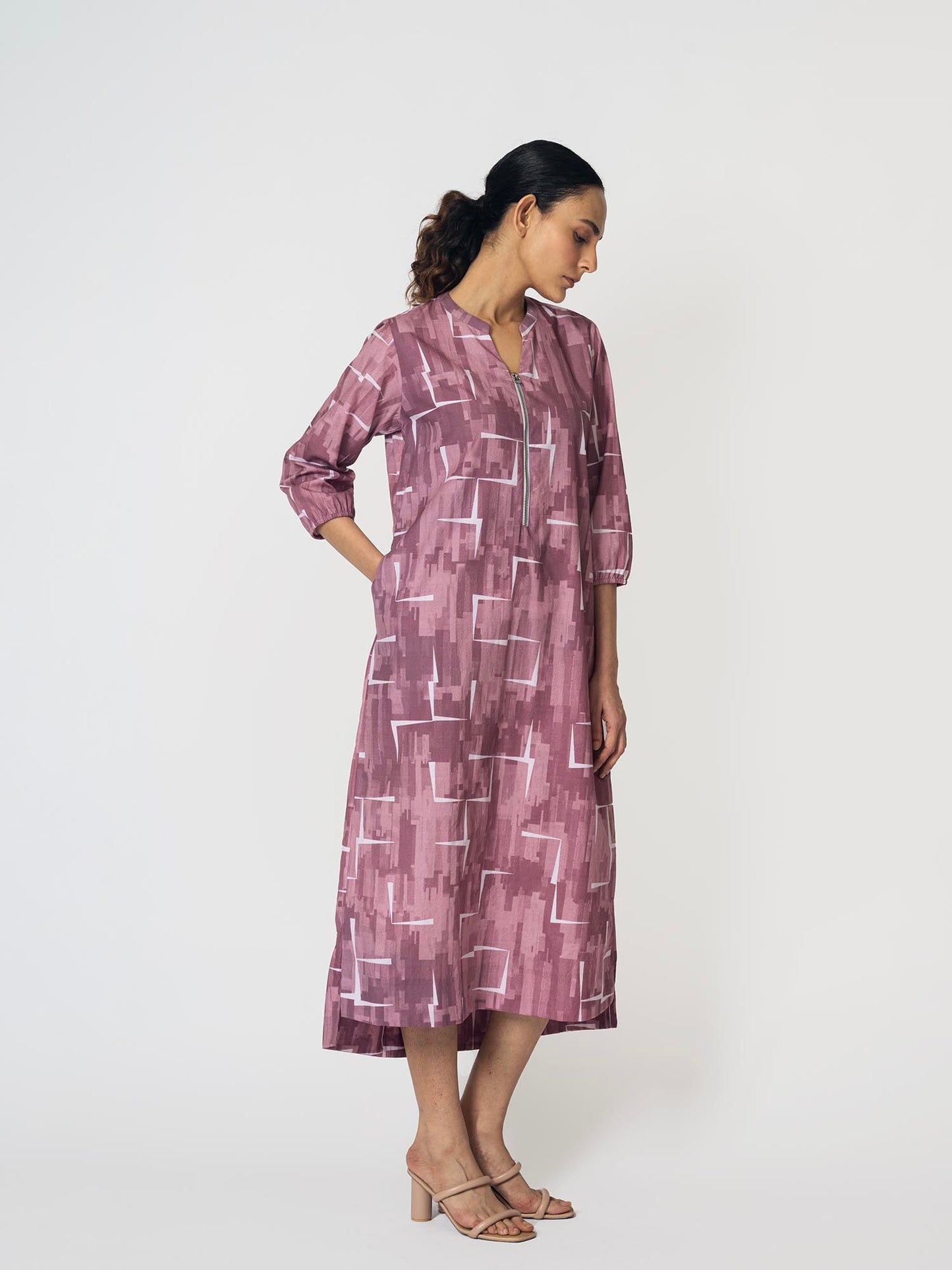 Brick Onion Pink Dress with Zipper