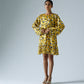 Pixelated Yellow Shift Dress