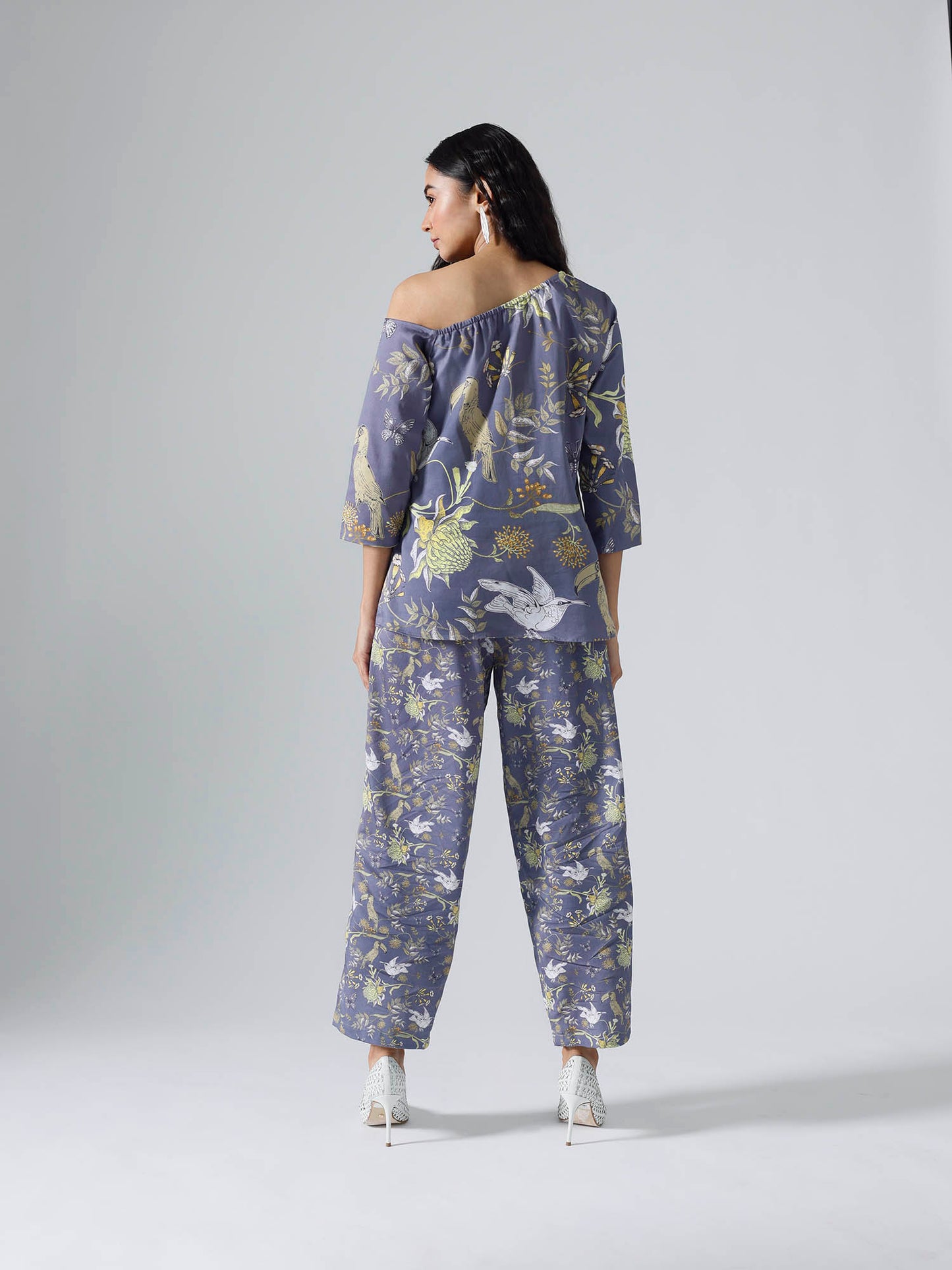 Toucan Lavender Mismatch Drop Shoulder Co-ord Set