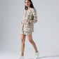 Simran Luthria in Garden Ivory Blazer with Shorts Set