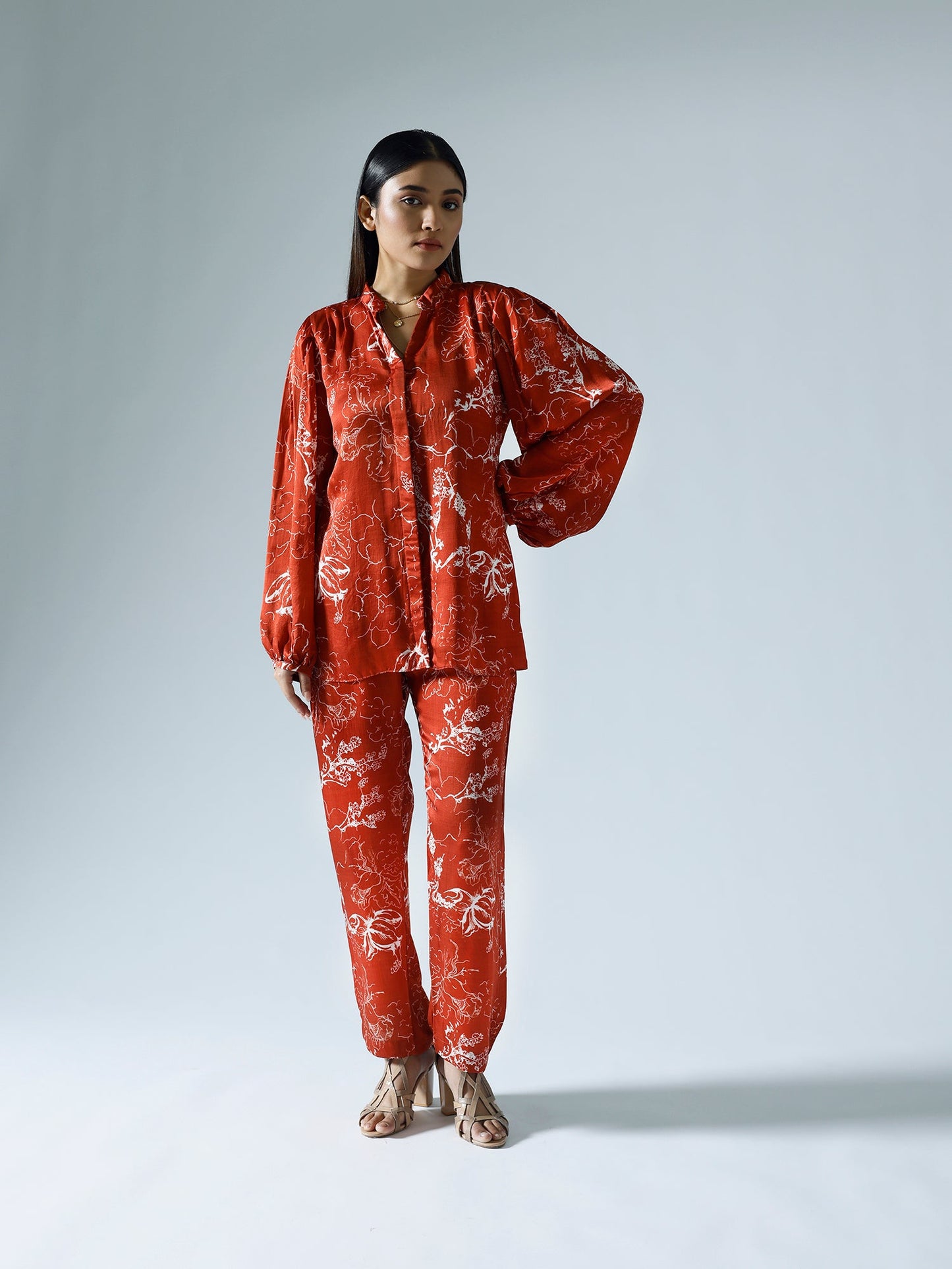 Sakshi Sindwani in Bloom Red Co-ord Set