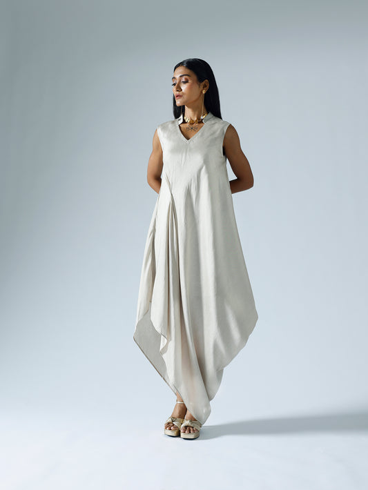 Grey Draped Dress