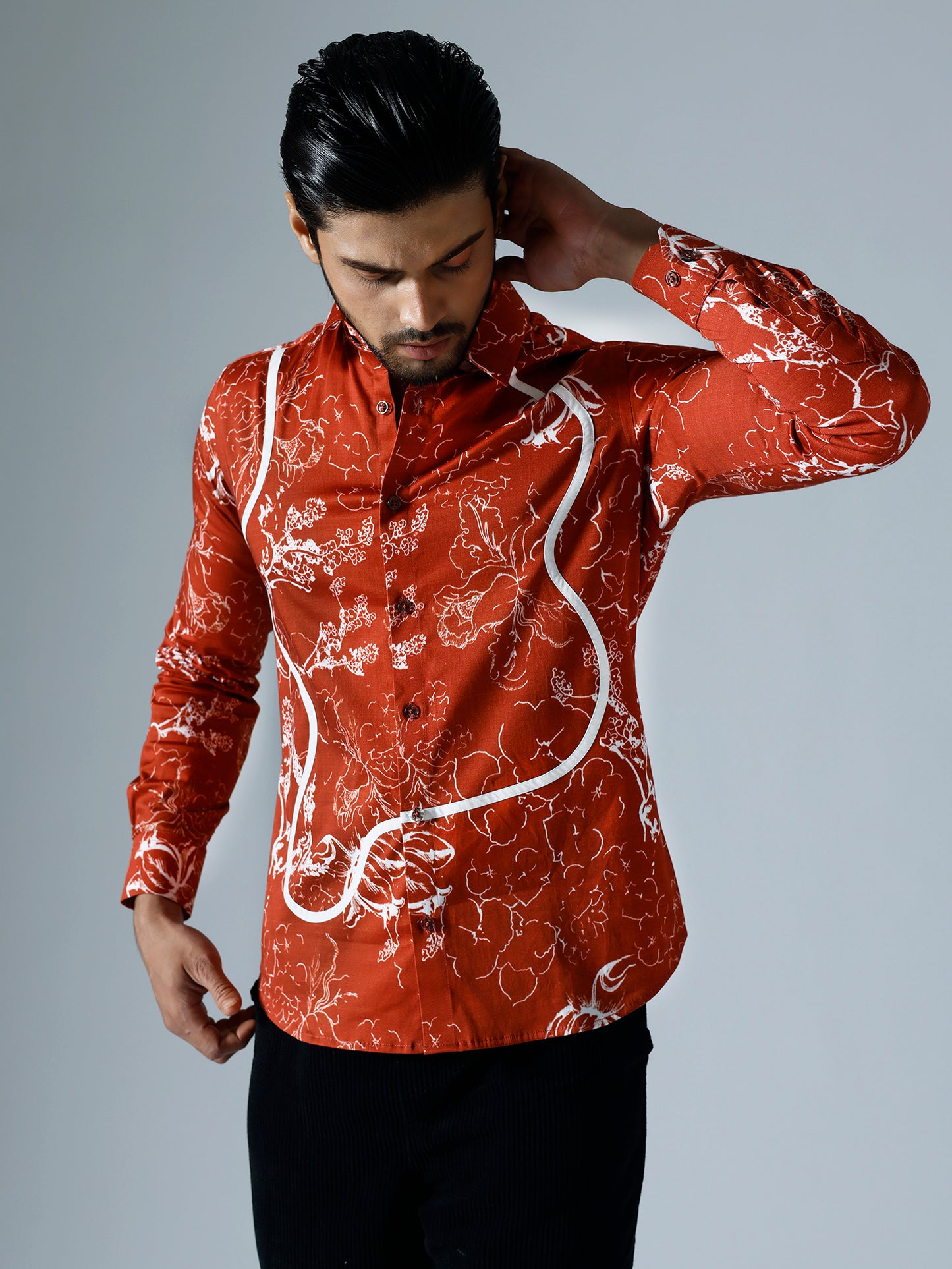 Bloom Red Full Sleeves Shirt