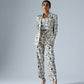 Pixelated Grey Pant Suit