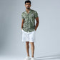 Bloom Green Half sleeves Shirt With White Shorts