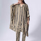 FLORAL STRIPE LONG KAFTAAN SET