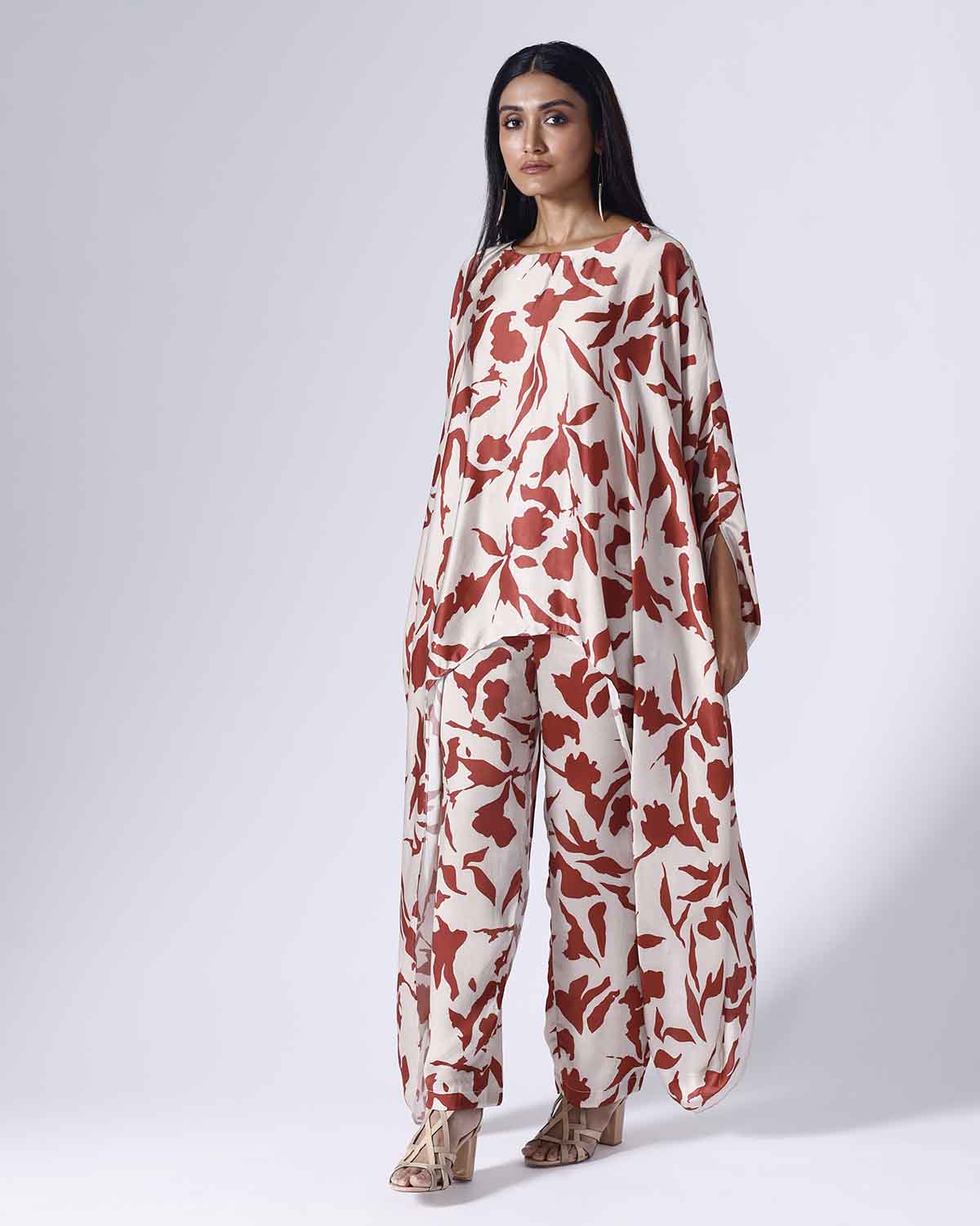 Pavitra Sagar in Foliage Poncho Set