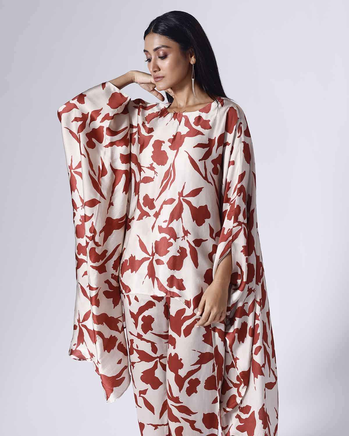 Pavitra Sagar in Foliage Poncho Set