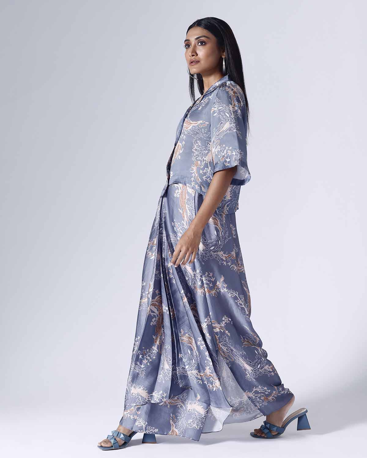 LOTUS BLUE SKIRT SET