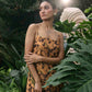 SPRING BROWN LONG SLIP DRESS