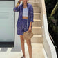 BOTANIC BLUE 3PC SHORTS SET