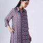 SHIBORI PLUM LONG DRESS