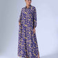 SPRING NAVY LONG DRESS