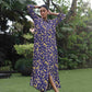SPRING NAVY LONG DRESS