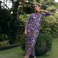 SPRING NAVY LONG DRESS