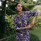 SPRING NAVY LONG DRESS