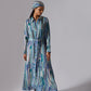 Nriti S (Balsamic finegear) in Geometric Blue Dress