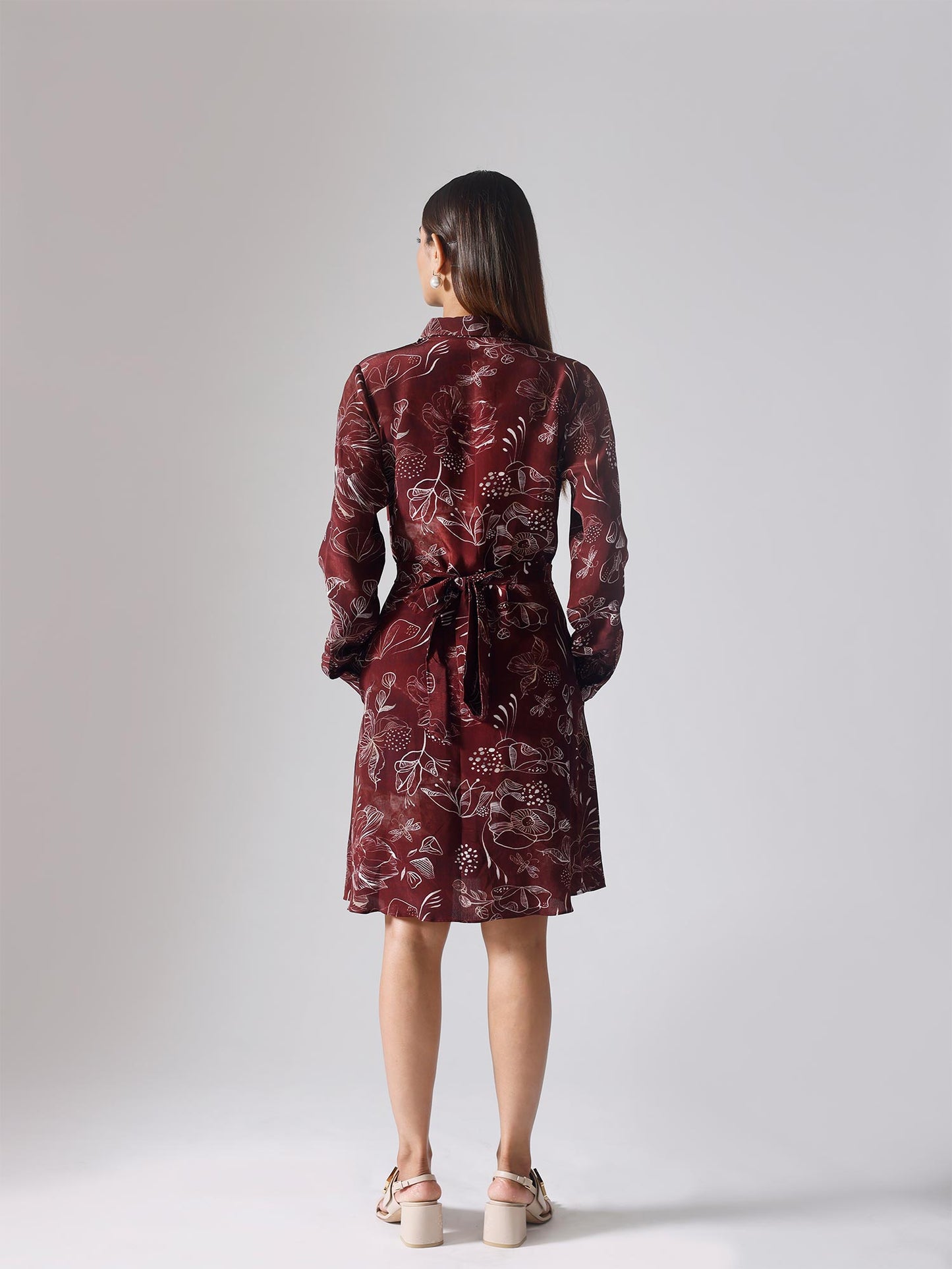 Reverie Wine Shirt Dress